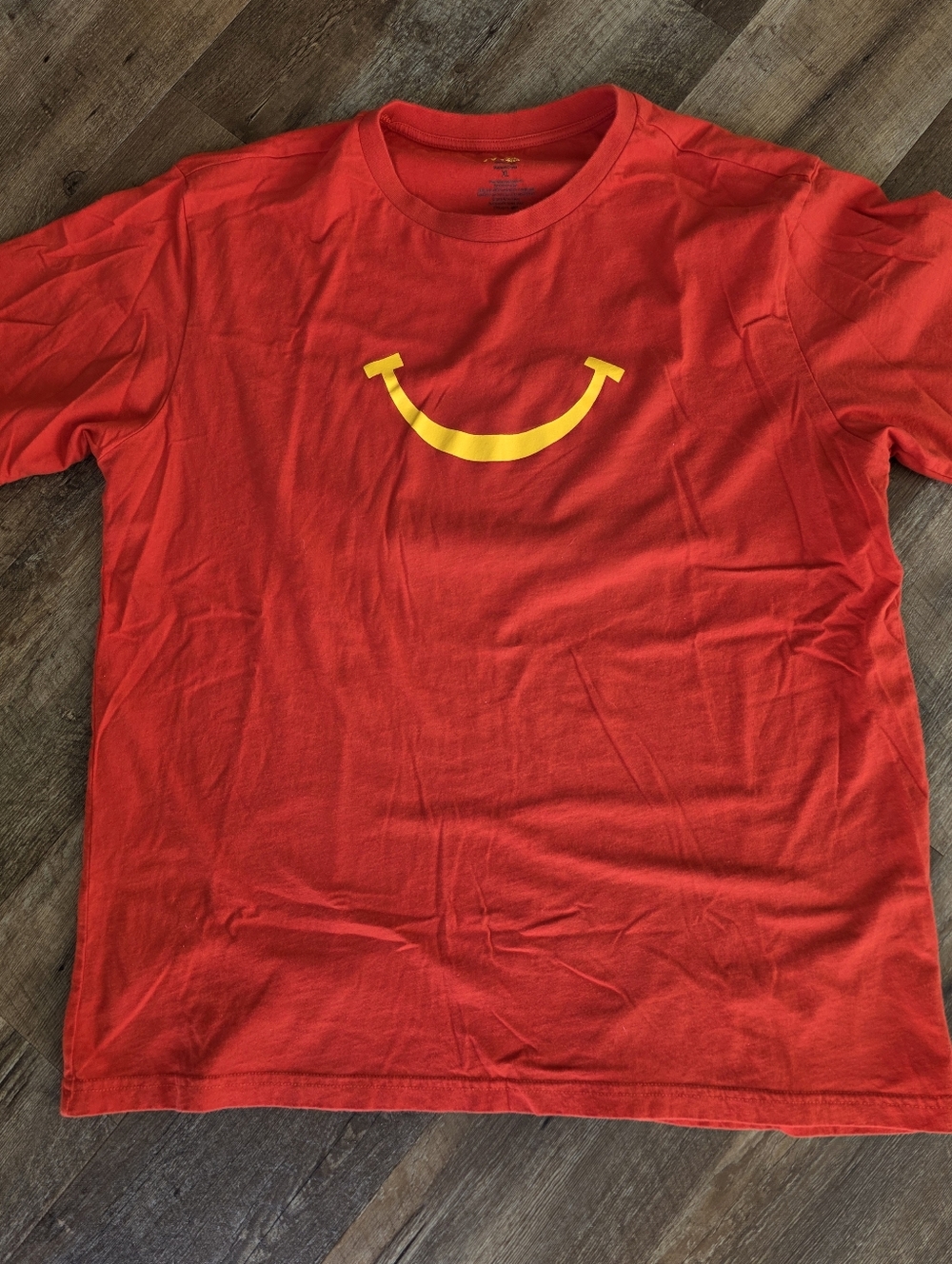 McDonalds Golden Arches Unlimited T-Shirt - Men's XL Red M Patch On Sleeve